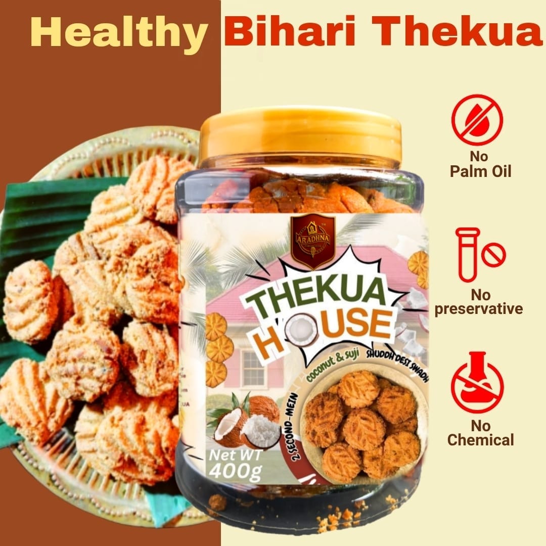 Sooji & Coconut Thekua with Desi Ghee – 400g Pack